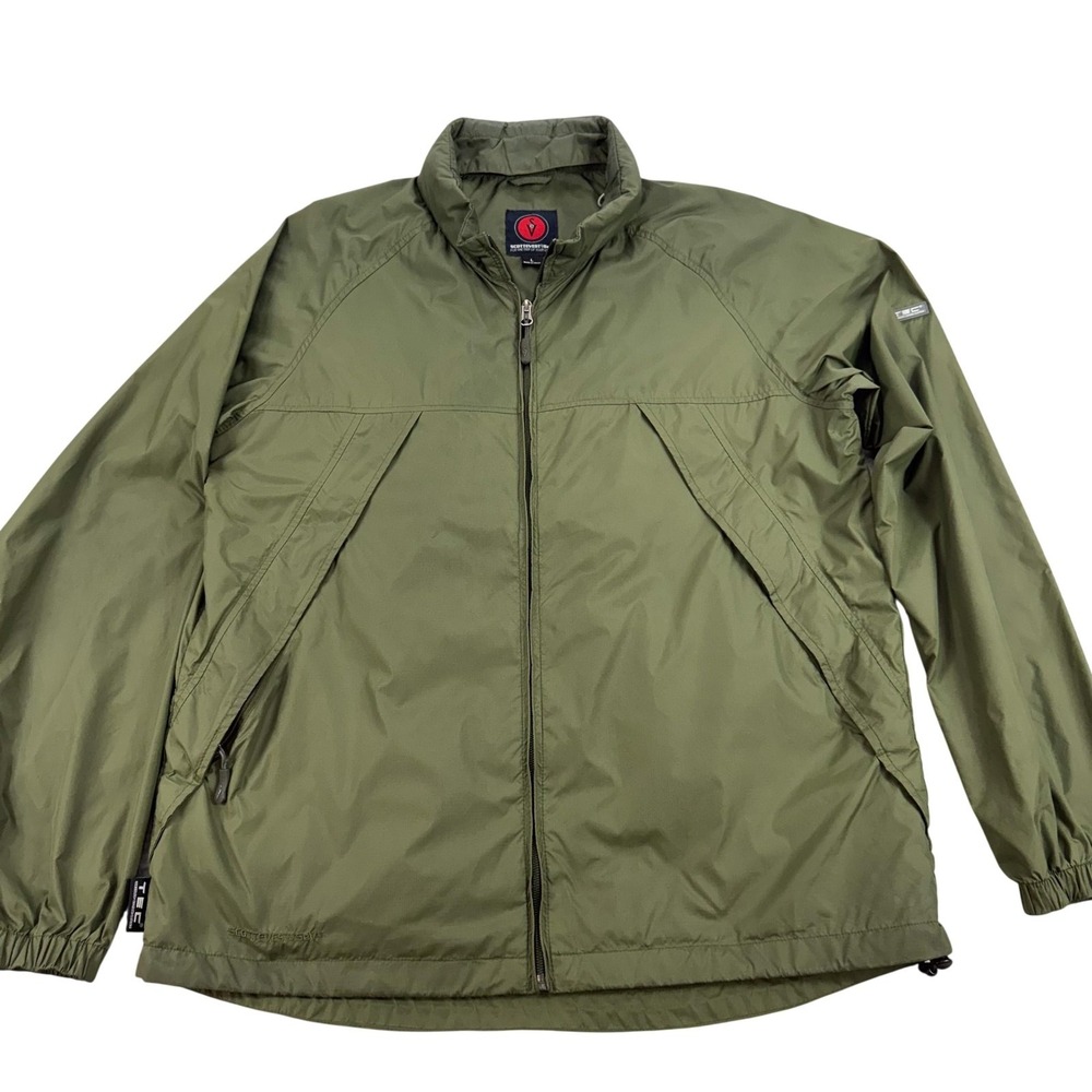 SCOTTeVEST Jacket Mens Large Green TEC Travel Windbreaker Full Zip Lightweight